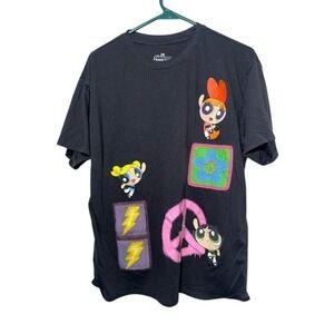 EUC POWER PUFF GIRLS Dual-Sided Vivid Bright Graphic tee - XL